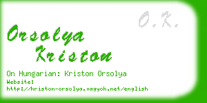 orsolya kriston business card